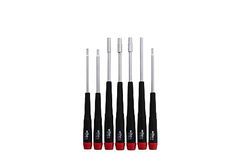 Wiha 26592 Nut Driver Set, 7 Piece, Metric, Precision Handle, Extra-Long, Chrome-Plated Metric Set