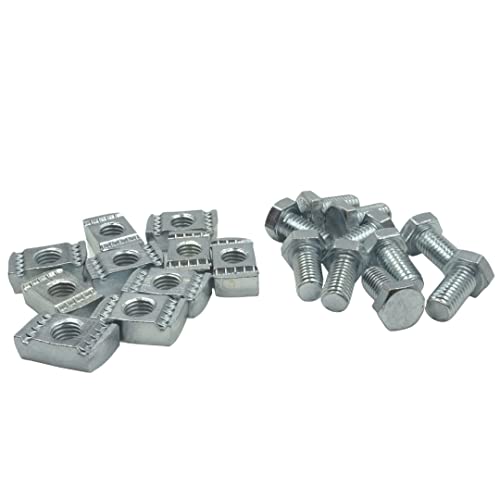 1/2" x 15/16" Strut Channel Nut and Bolt Set (10-Pack)