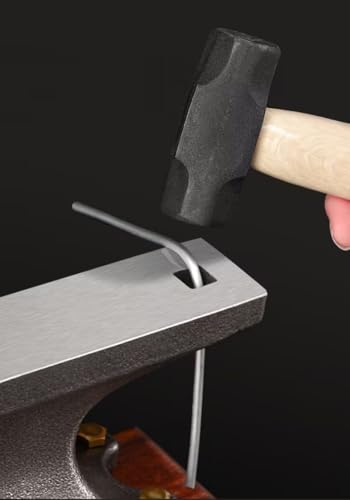 1.7Lbs Mini Horn Anvil,Forged Iron Anvil with Wenge Wood Base,Small Anvil