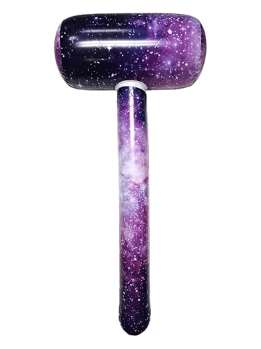 Zugar Land Galaxy Print Mallet (37 Inch) (12 Pack) Vinyl Inflatable Hammer for Pools and Beach Parties Science Themed (12 Pack) 12 Pack