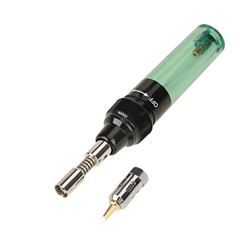 Gas Soldering Iron Wireless Butane Heater Soldering Iron Welding Pen Tool 1300 Green