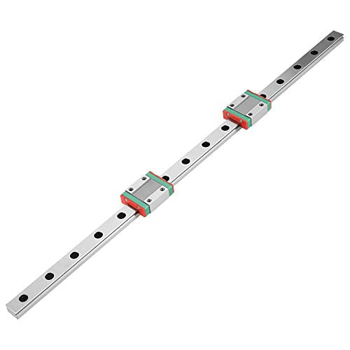 2pcs MGN12B Miniature Linear Rail Slide Block and 1pc 400mm MGN12 Miniature Linear Rail Guide Rail 12mm Width Set