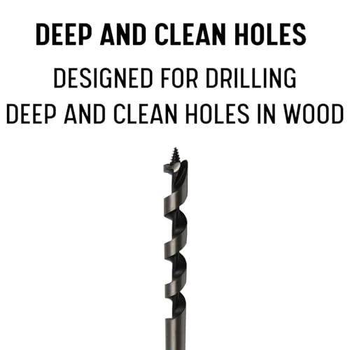 Drill America 1-1/4" X 18" Ship Auger Drill Bit for Wood DMS73-1080 1-1/4"
