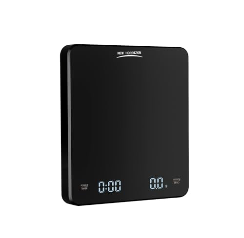 New Horrizon Rechargeable Digital Food Scales, scales kitchen, digital scale, precision scale, 0.1g x 3000g Food Scale LCD display, Coffee Scales