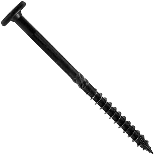 Jake Sales 15x4 Black Wafer Head Structural Lag Screws. Used for Log Construction, Timber Framing, Laminated Beams and Pole Barns Among Other Uses. T-30 Torx/Star Drive (50 Count Box - 50 Screws) 4" 50 COUNT