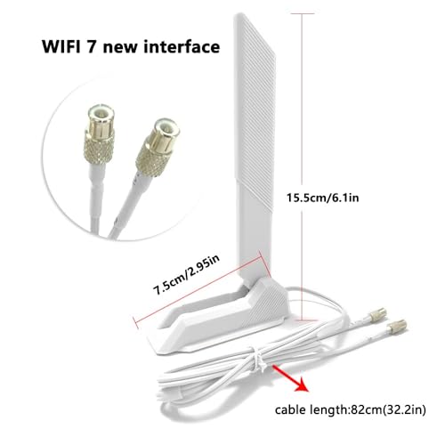 ZAHARA WiFi 7 Tri-Band Antenna 2.4GHz 5GHz 6GHz for MSI Pro Z790-A Max Z890-P Z890-S