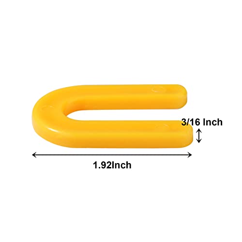 300 Pack 3/16 Inch Plastic U-Shape Tile Spacers, Horseshoe Shims for Leveling and Aligning Marble, Granite, Stone and Large Format Tiles (Yellow, 300pcs) Yellow 300