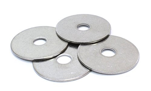 Bolt Dropper 3/8" x 1-1/2" Stainless Fender Washer, (100 Pack), 18-8 (304) Stainless Steel Flat Washer, 0.406" ID x 1.5" OD x 0.050" Thick, Plain Finish Metal Washer by Bolt Dropper 3/8" x 1-1/2" OD (100 pcs)