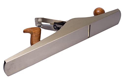 Groz No. 6 Fore Plane Hand Planer, 60mm Cutter 18" Length, Cast Iron Body with Adjustable Frog, Hardened Steel Blade, for Flattening Wide Boards and Panels (39703)