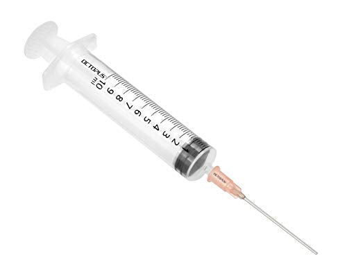 Syringe Set 60 and 10 ml with Needles, Dosing Tips and Hose | Softmatik syringes with Luer connections, two blunt 40 mm cannulas, two nozzles and 30 cm dosing hose