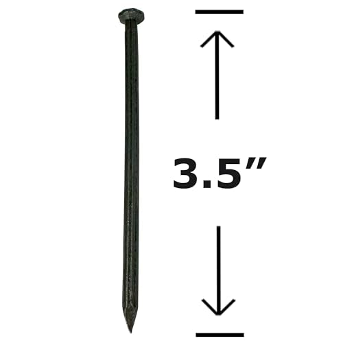 3.5” – Fluted Hardened Concrete Masonry Nails for Cinder Block, Concrete Walls, Cement Board 3.5 in (16d) -Qty (100) 100