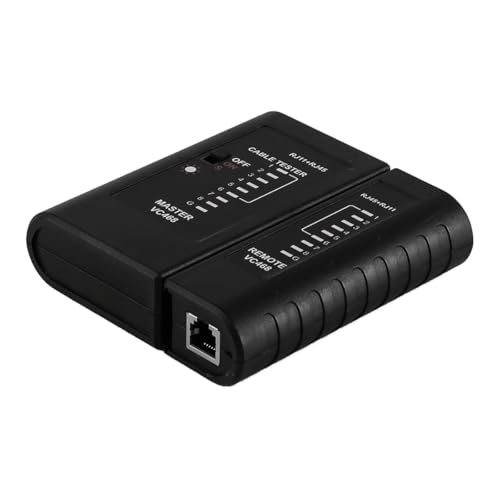 Network Cable Tester Ethernet Tester Cable Tester Shielding Cable LAN Connection Tester Tool Black for RJ45 RJ11 RJ12