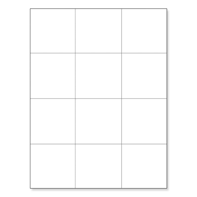 ChromaLabel 2.75 x 2.75 Inch Printable Labels, Compatible with Laser and Inkjet Printers, 12 Labels/Sheet, 25 Sheets, 300 Pack