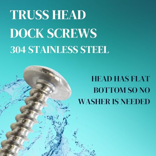 180 Piece Truss Head Stainless Steel Screw Set for Commercial and Restaurant Kitchen Marine Grade 10 x 1-1/4 Inches SS 180