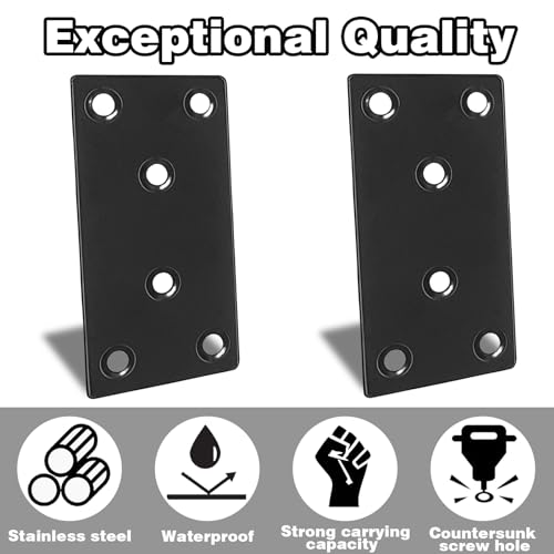 35‑Pack Flat Metal Brackets, 3.12" 304 Stainless Steel Brackets 35PCS-3.15'' Flat Plates