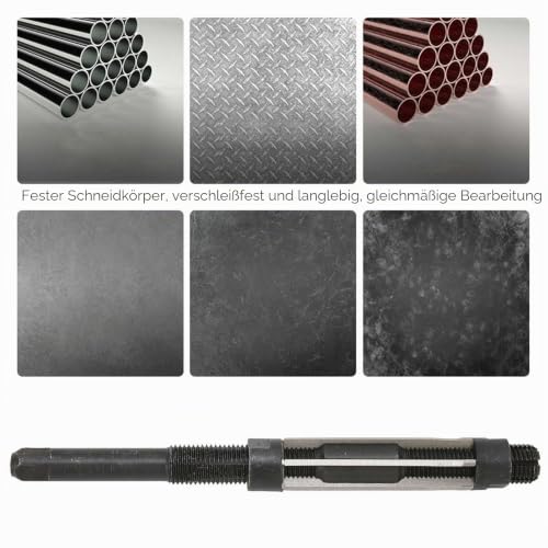 Adjustable Hand Reamer 19-21mm Adjustment Range 6 Flute 64mm Length Precision Tool