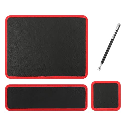 3‑Pack Magnetic Tool Mat Set, Flexible Magnet Mat Non‑Slip PVC