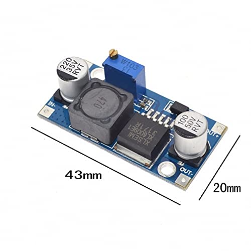 JZK Boost Module XL6009 Boost Converter DC to DC 3.0-30V to 5-35V Output Voltage Adjustable Step-Up Circuit Board Step Up Transformer Power Module Pack of 6