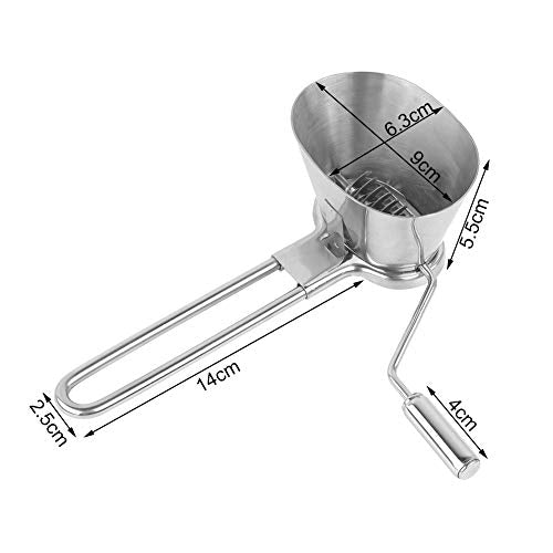 BORDSTRACT Manual Garlic Chopper, Stainless Steel Kitchen Spice Mill, Manual Garlic and Parsley, Portable Crusher, For Garlic, Cilantro, Onion