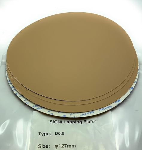 SIGNI Diamond Precision Lapping Microfinishing Film PSA Backing 5 inch (0.5 Micron, 5 Pack) 0.5 MICRON