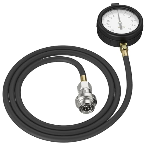 Moker TU-32-6 6.6L GM Duramax Diesel Fuel Pressure & Vacuum Test Kit – 3.5” Gauge with 6ft Hose & Quick Coupler – Accurate Fuel System Diagnostics for Duramax Engines
