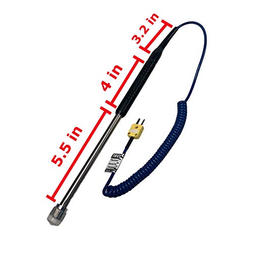 TECPEL TPK-04 Surface Thermocouple Probe, Type K, -58 to 932°F (-50 to 500°C)