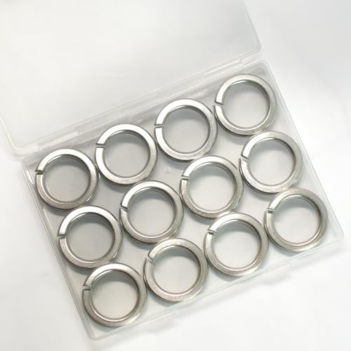 1-1/8" Spring Lock Washers (16pcs), 304 Stainless Steel (18-8), Split Lock Washer, Metric, SAE 1-1/8"