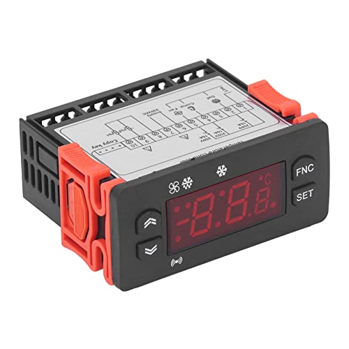 Digital Temperature Controller, Microcomputer Temperature Controller, Fahrenheit Celsius, Switchable Cooling Controller for Refrigerator, 230VAC