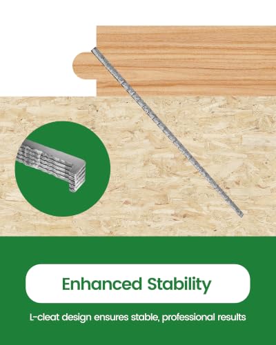 meite 16 Gauge Flooring Nails 2 Inch, 16GA L Cleat Nails 1,000Pcs 2 Inch (1 Box)