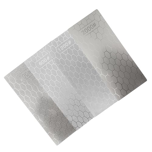 Pack of 6 Diamond Sanding Plates, 120# 200# 600# 1200# 2000# 3000# Diamond Grinding from Extra Coarse to Extra Fine Grit for Various Tools 120+200+600+1200+2000+3000