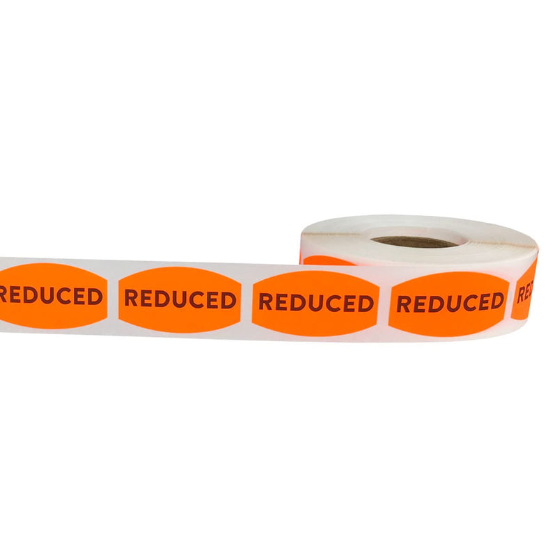 Reduced Grocery Store Food Labels .75 x 1.375 Inch 500 Total Adhesive Stickers (Pack of 2) 0.75 x 1.375" Oval (Pack of 2)