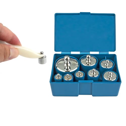 Calibration Weigh 10g 20g 50g 100g 200g 500g 8PCs/Set Total 1kg,M1 High Precision Scale Weights, for Digital Scale, Kitchen Scale (10g-500g) 10g-500g