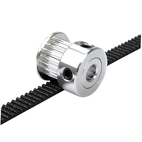 5M GT2 Timing Belt 10mm Width + 6pcs 20 Teeth 5mm Bore Timing Pulley Wheel + 4pcs 20 Tooth Bore 5mm Idler+4pcs Tensioner Spring Torsion,for 3D Printer 5M set