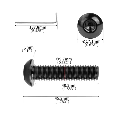 M10x40mm Button Head Socket Cap Screws Bolts 50pcs HS/JXLS-04 M10x40mm