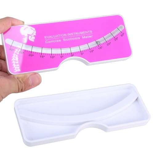 Scoliometer Scoliosis Test Scoliosis Measuring Tool 0-30° Measurement Evaluation Diagnosis of Back and Spine Scoliosis Pink