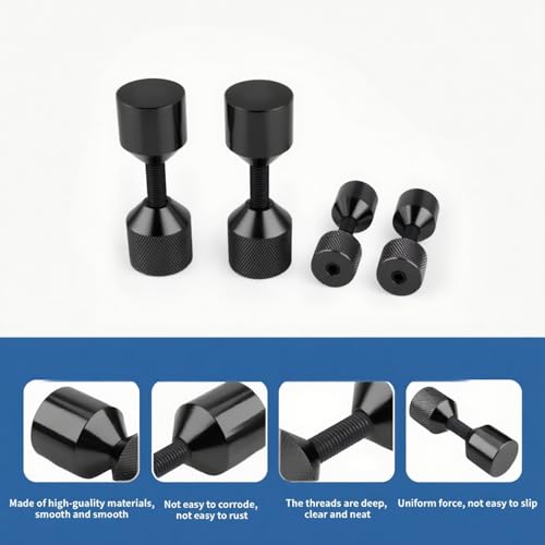 4 Pcs Aluminium Flange Two Hole Pins Set - 1-1/8'' 1-5/8'' Diameter Alignment Pin Black Full Set
