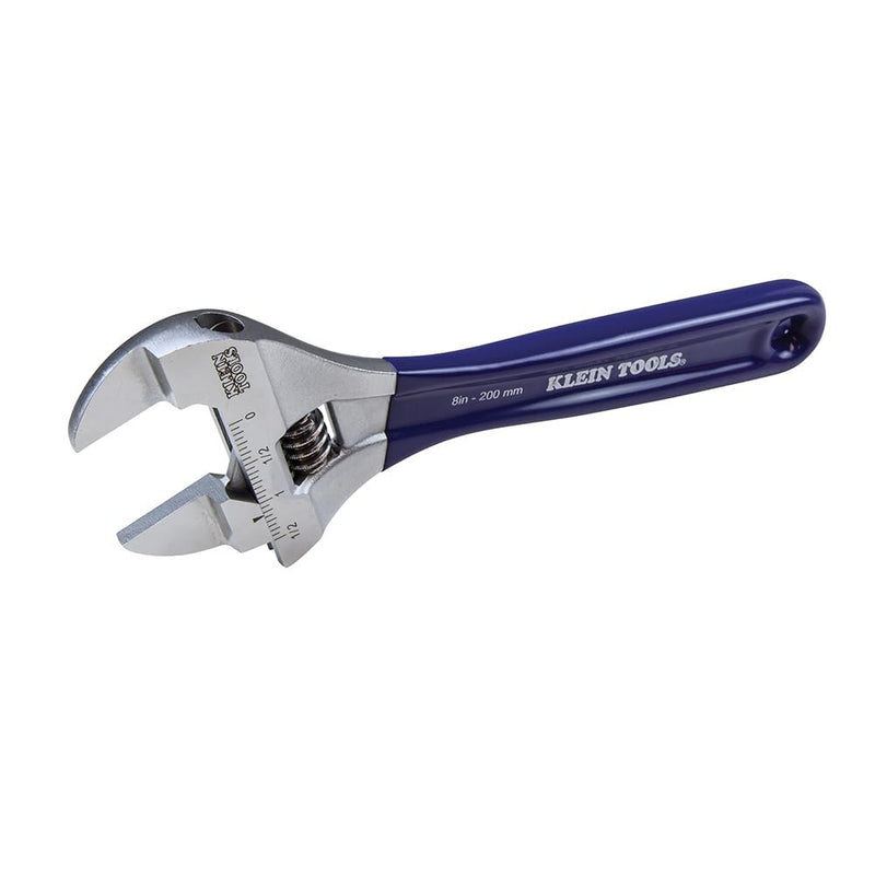 Klein Tools D86936 Adjustable Wrench, Forged with Slimmer Jaw and a High Polish Chrome Finish, 8-inch Slim Jaw