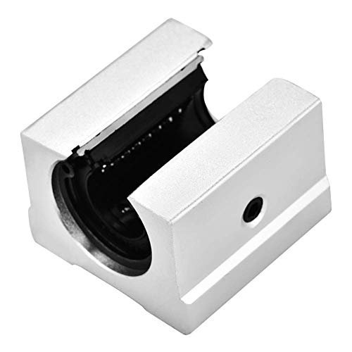 4Pcs SBR16UU Aluminum Linear Ball Bearing Slide Block Units 16mm Open Linear Motion Bearing Block Linear Rail Bearing Block for CNC