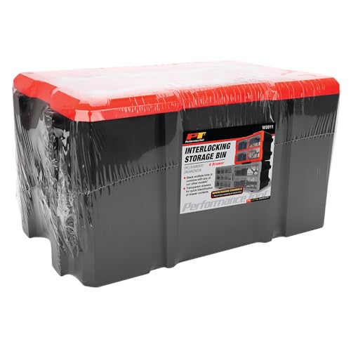 Performance Tool W5911 4-Drawer Interlocking Storage Bin (Pack of 1)
