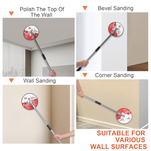 Drywall Pole Sander, Pole Sander, 93" Extension Rod Ceiling Sander