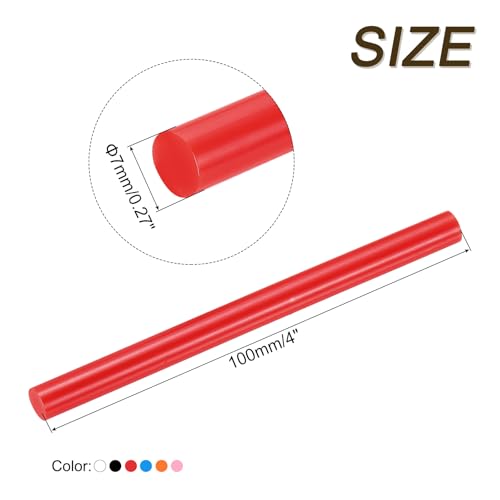uxcell 30pcs Mini Hot Glue Sticks 4 inch x 0.27 inch High Sticky Small Glue Sticks, 6 Color