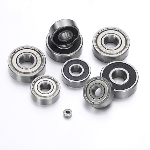 sourcing map 30pcs 608-2RS Miniature Deep Groove Ball Bearings 8x22x7mm Double Sealed Bearings for Electric Motor, Home Appliances, Garden Machinery Black 30