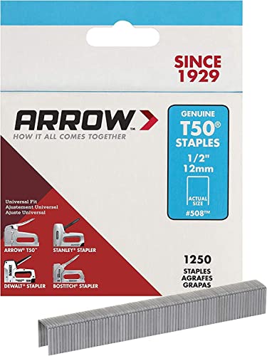Arrow ET501C Cordless 5-in-1 Professional Staple and Nail Gun & 18-Gauge Steel Brad Nails for Molding, Cabinets, Framing, Trim, and Finishing, 1000 Pack & Heavy Duty T50 1/2-Inch Staples, 1250-Pack Staple and Nail Gun + Brad Nails + Staples