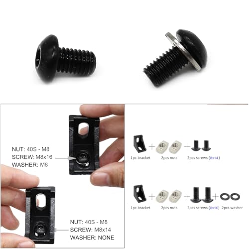 150Pcs M8 4040 Aluminum Extrusion Hardware Accessories for Bracket