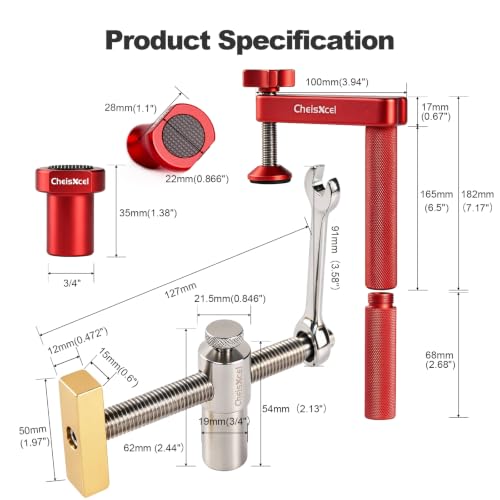 8pcs 3/4" Bench Dog Clamp Horizontal & Vertical for Woodworking Red 8