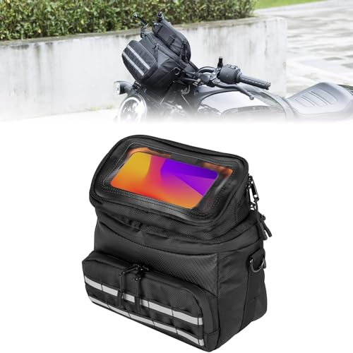 KEMIMOTO Universal Motorcycle Tool Bag + Handlebar Tool Bag with Detachable Phone Bag fits Most Motorcycle