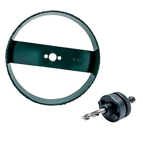 Disston E0101682 6-3/8” Clamshelled RemGrit Carbide Grit Recessed Light Installation Kits 152mm 6-3/8" Hole Saw