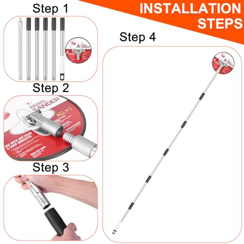 Drywall Pole Sander, Pole Sander, 93" Extension Rod Ceiling Sander