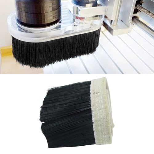 SYLEN Vacuum Cleaner Engraving Machine Dust Cover, 100mm Brush Vacuum Cleaner Engraving Machine Dust Cover for CNC Router (Black, 1mx100mm)