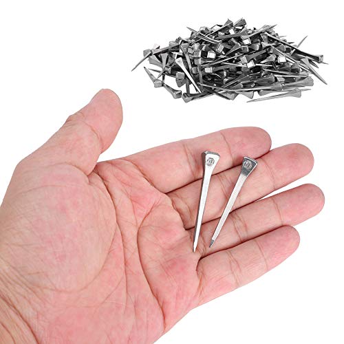 250Pcs Steel E3 Horseshoe Nails,Stained Glass Making Nails and Horse Race Square Head Nails for Securing Glass